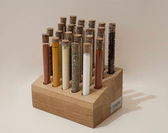Test tube spice set! Spice rack with 22 test tubes and corks!