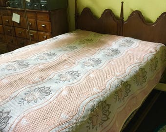 Peachy Vintage Quilted Spread