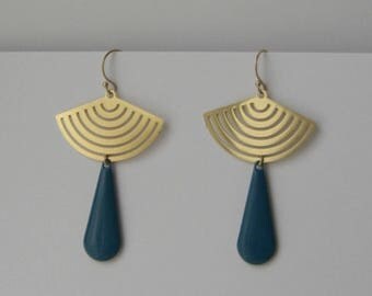 Boucles pendantes Eventail