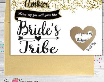 Bride's Tribe bridesmaid card