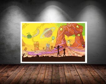 rick and morty, rick and morty poster, card, rick sanchez, geek, wubba lubba dub dub, adult swim, rick morty, parody art, nerd, nerd decor