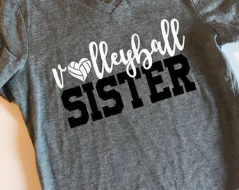 Volleyball Sister SVG, PDF, PNG, Dxf Design. Instant Download.