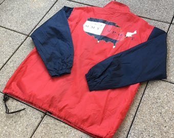Vintage TOMMY HILFIGER BOOTLEG Jacket / Windbreaker 90s Rare