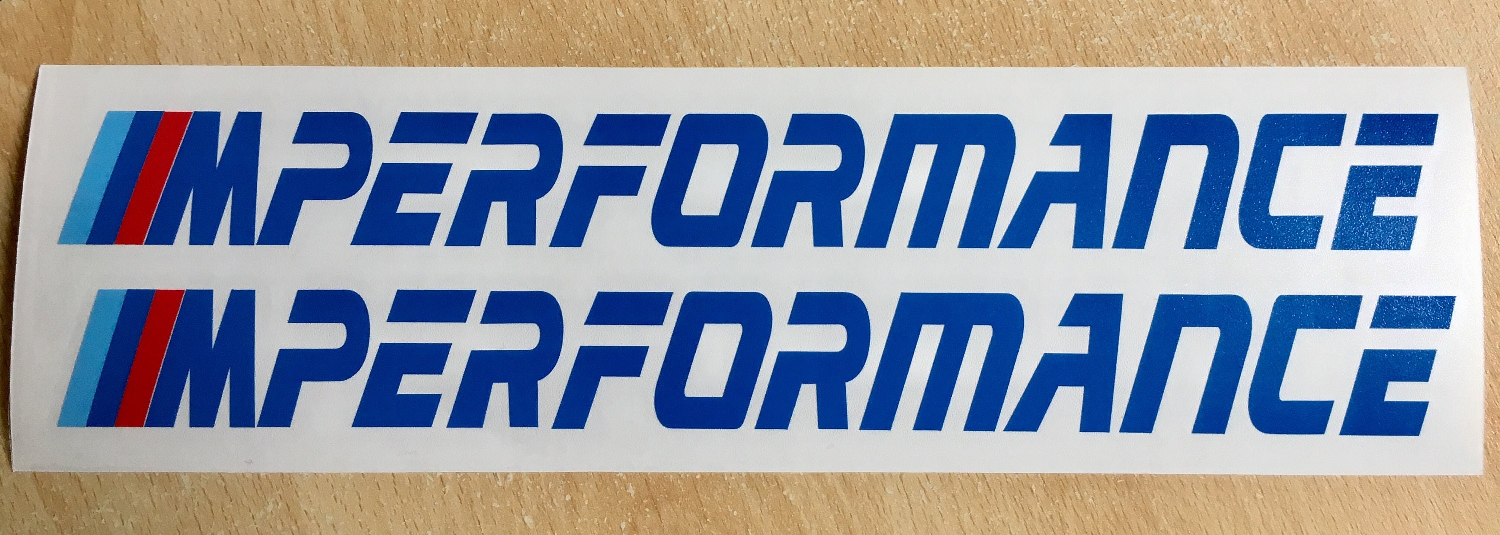 2 x BMW M PERFORMANCE Car Vinyl Stickers Bumper Window Side Skirt DECAL