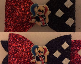 Harley quinn hair clip