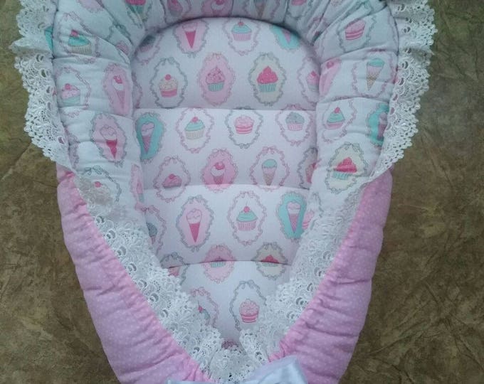 Baby nest.Baby co sleeper.baby naptime.newborn gift.baby shower gift.baby bed.baby cocoon.double side baby nest.baby travel bed.babynest