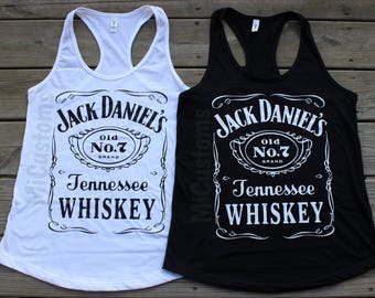THIS WEEKEND ONLY! While Supplies Last! Jack Daniel's Daniels Racerback Tank Top Alcohol Drinking Shirt Top Tee Women's Ladies'