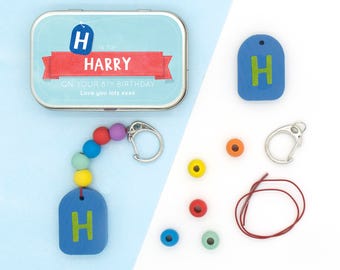 Personalised Letter Keyring Gift Kit