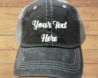 Distressed Trucker Hat -Custom Trucker Hat -Funny Trucker Hat -Women's Trucker Cap - Men's Trucker Baseball Cap -Gift For Him Her