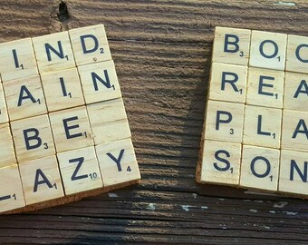 Scrabble coaster | Etsy