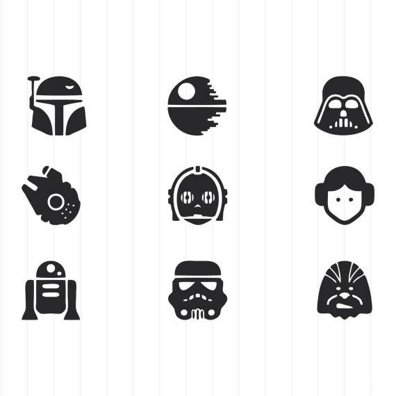 INSTANT DOWNLOAD Star Wars Svg Star Wars Icons Star Wars