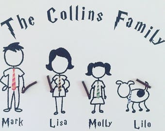 Harry Potter Personalised Family Picture