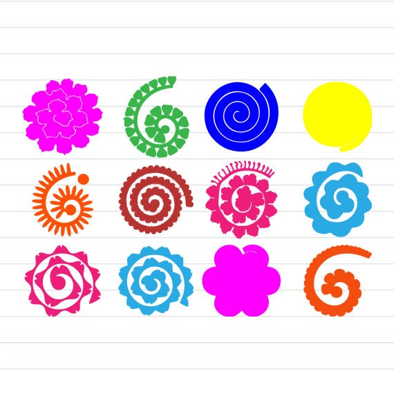 Free Free 195 Cricut Svg Rolled Paper Flower Template SVG PNG EPS DXF File