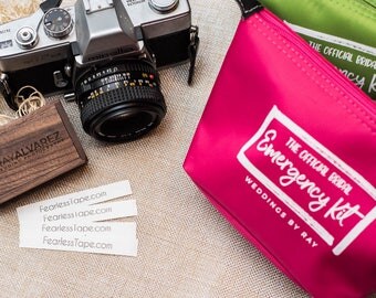 Pink Bridal Emergency Kit - Wedding Day Survival Kit - Bridesmaids Gift to Bride - Makeup Bag