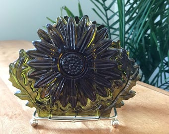 Vintage Flower Napkin Holder | Mid Century Letter Holder | Bohemian