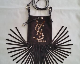 YSL, Yves Saint Laurent YSL bag, bag from Yves Saint Laurent for women, YSL, suede, women gift, Bohemian bag purse shoulder bag, san fringes