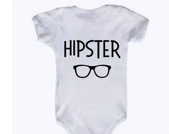 Hipster Baby Onesie with Glasses, Hipster Baby Clothes, Hipster Kids Clothes, Baby Gift Idea, Hipster Baby Gift, Baby Boy, Baby Girl, Shower