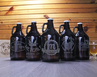 Customized Engraved 64 oz Craft Beer Growler - Free Shipping