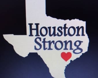 Houston Strong Vinyl Sticker! 5"x5" Free Shipping