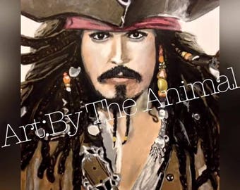 Original Captain Jack Sparrow (Johnny Depp) painting