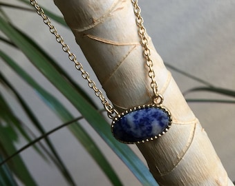 Kendra Scott Blue and White Marble inspired Elisa pendant