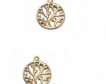Circle with gold vermeil filigree branches