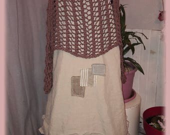 hand-made large cotton mesh top