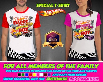 Hot Wheels Boy Birthday Shirt, Hot Wheels Girl Custom Shirt, Personalized Shirt, Hot Wheels family shirts, Birthday t-shirts Disney Family