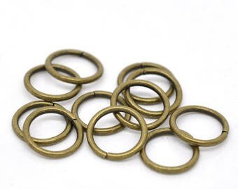 20 rings open 10 x 1.2 mm round bronze
