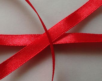 SET of 22 yards 6 red 16 mm SATIN Ribbon