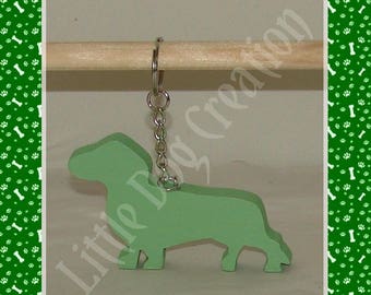 Dachshund wood key holder