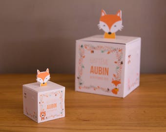 Box dragees - Fox Theme / autumn - christening