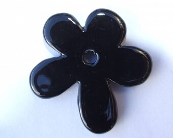 FLOWER CERAMIC BLACK 50MM