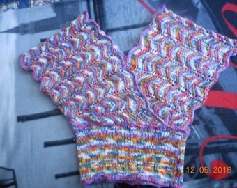 handmade "wrap-effect" knit for women: 38 / 40 m