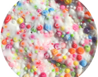 SCENTED 8oz Birthday Cake Floam Slime Stretchy Cheap Rainbow