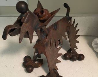 Metal Dog Sculpture