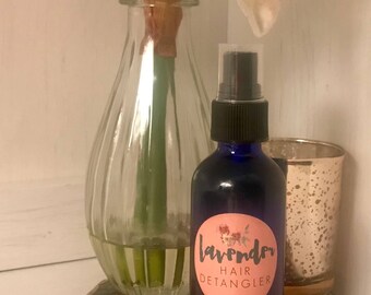 Lavender HAIR DETANGLER • All Natural, Organic Hair Detangling & Conditioning Spray • Leave-In Treatment