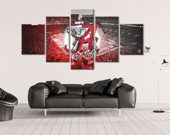 Alabama Crimson Tide Canvas Wall Art Modern Home Decor | Stretched Gallery Wrap Ready to Hang
