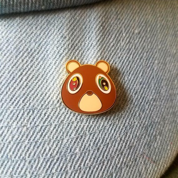 Kanye West Graduation Bear Murakami Yeezus Yeezy Tour Pin .75