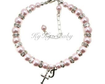 Christening Bracelet Baptism Bracelet Personalized Baby Bracelet Baby Girl Baptism Gift Christening Gifts FREE Gift Box Pearl Baby Bracelet