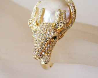 South Sea Pearl Creation Diamond 3.64Ct 18k Y/g