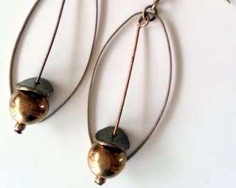 Tan earrings 1
