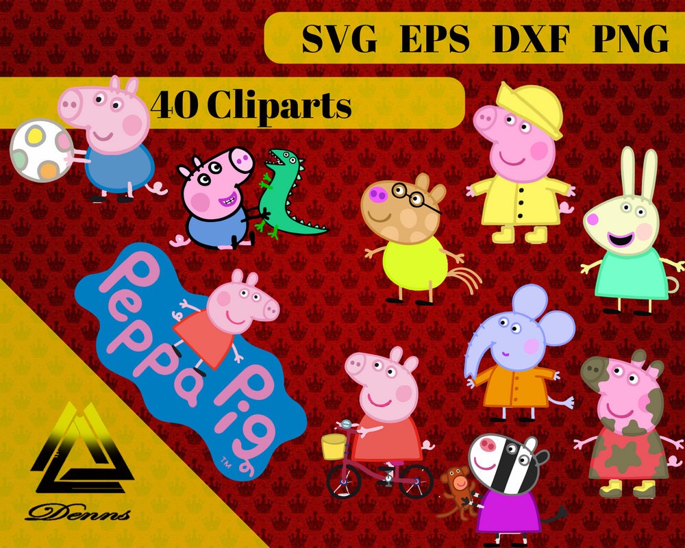 Download Peppa Pig Clipart 40 Svg Eps Png Dxf Files 300 PPI