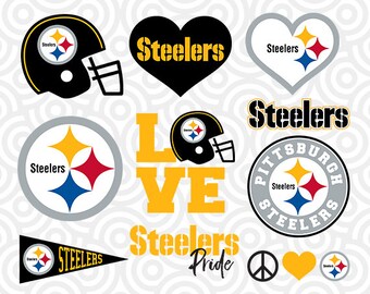 PITTSBURGH STEELERS SVG Set, Pittsburgh Steelers Digital Download Files, Football Logos, Die Cut Files in dxf, png, jpg, eps, pdf, S-19