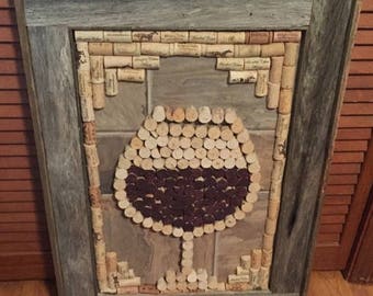 Wine cork art | Etsy