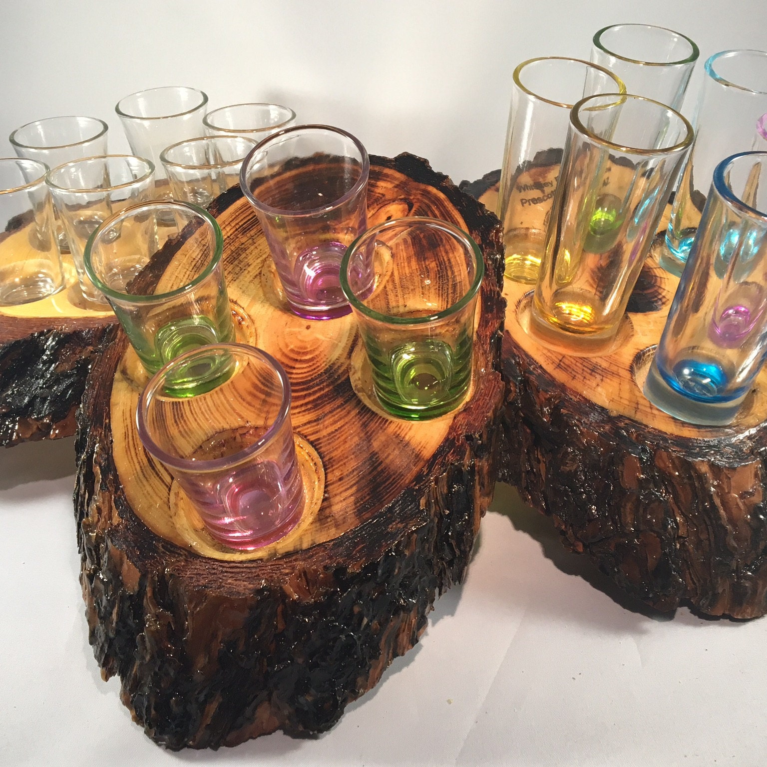 Wood Shot Glass Holders Trays & Custom by PrescottPineDesigns