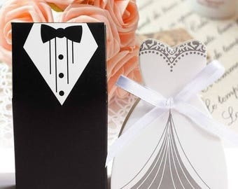 Cake Cutting Bibs Fancy Dress and Tuxedo 1 pair