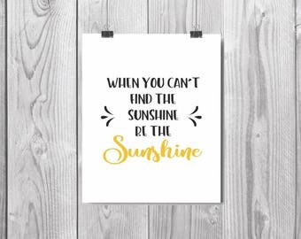 Sunshine quote | Etsy