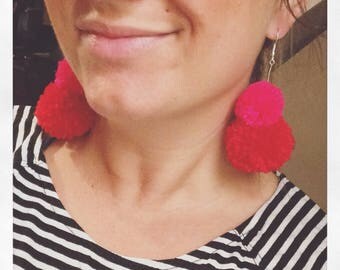 Pom pom festival earrings
