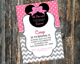 Minnie Mouse 2nd Birthday invitations